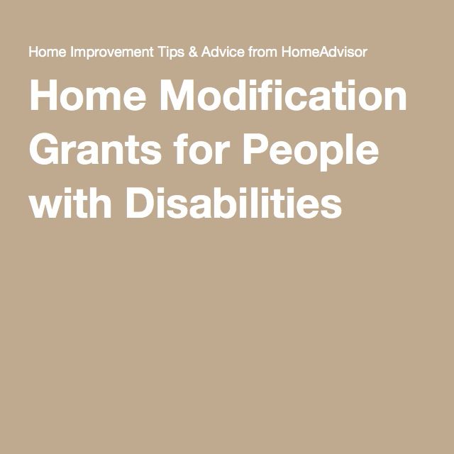 Home Modification Grants for People with Disabilities