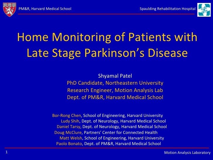 Home Monitoring of Patients with Late Stage Parkinsons ...