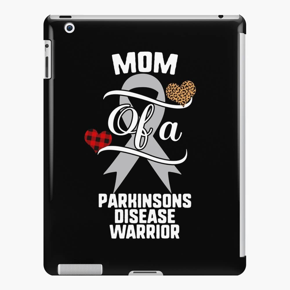 " Mom Parkinsons Disease Warrior Awareness Grey Ribbon Leopard Buffalo ...