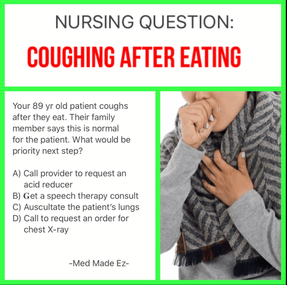 Nursing Question: Coughing After Eating