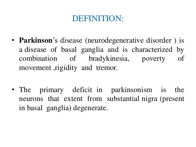 Parkinsonism overview