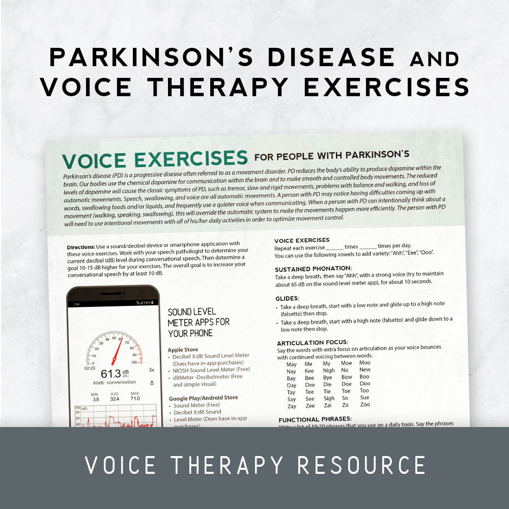 Parkinsons Disease and Voice Therapy Exercises  Therapy Insights