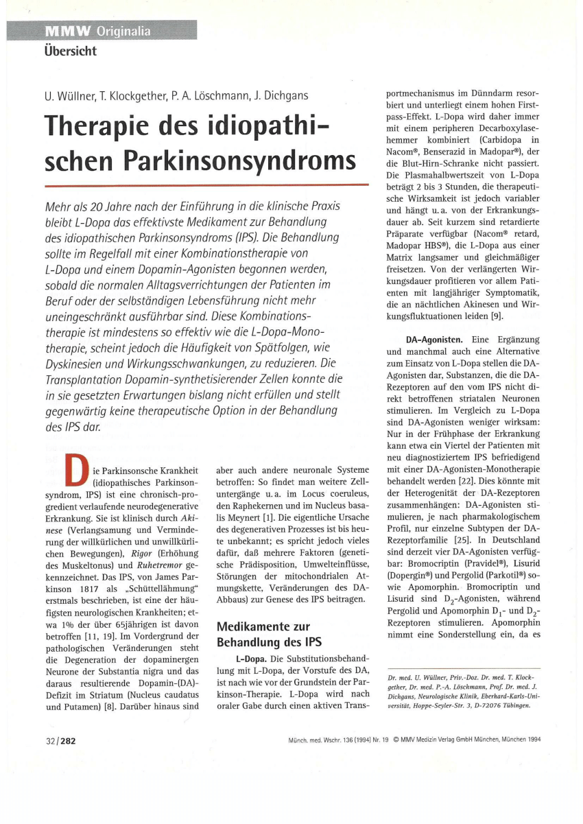 (PDF) Treatment of Parkinson