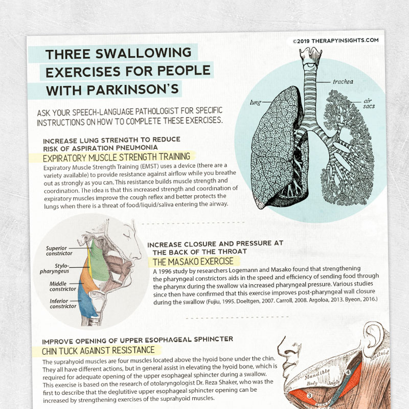 Three Swallowing Exercises for People with Parkinson
