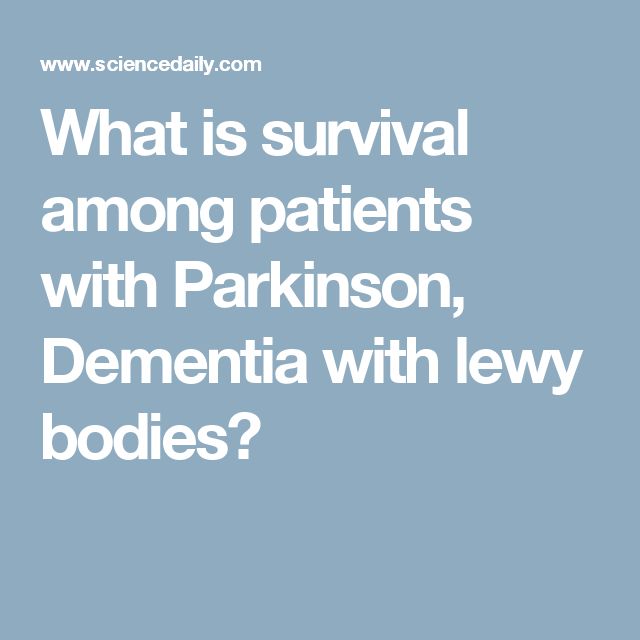 What is survival among patients with Parkinson, Dementia with lewy bodies?